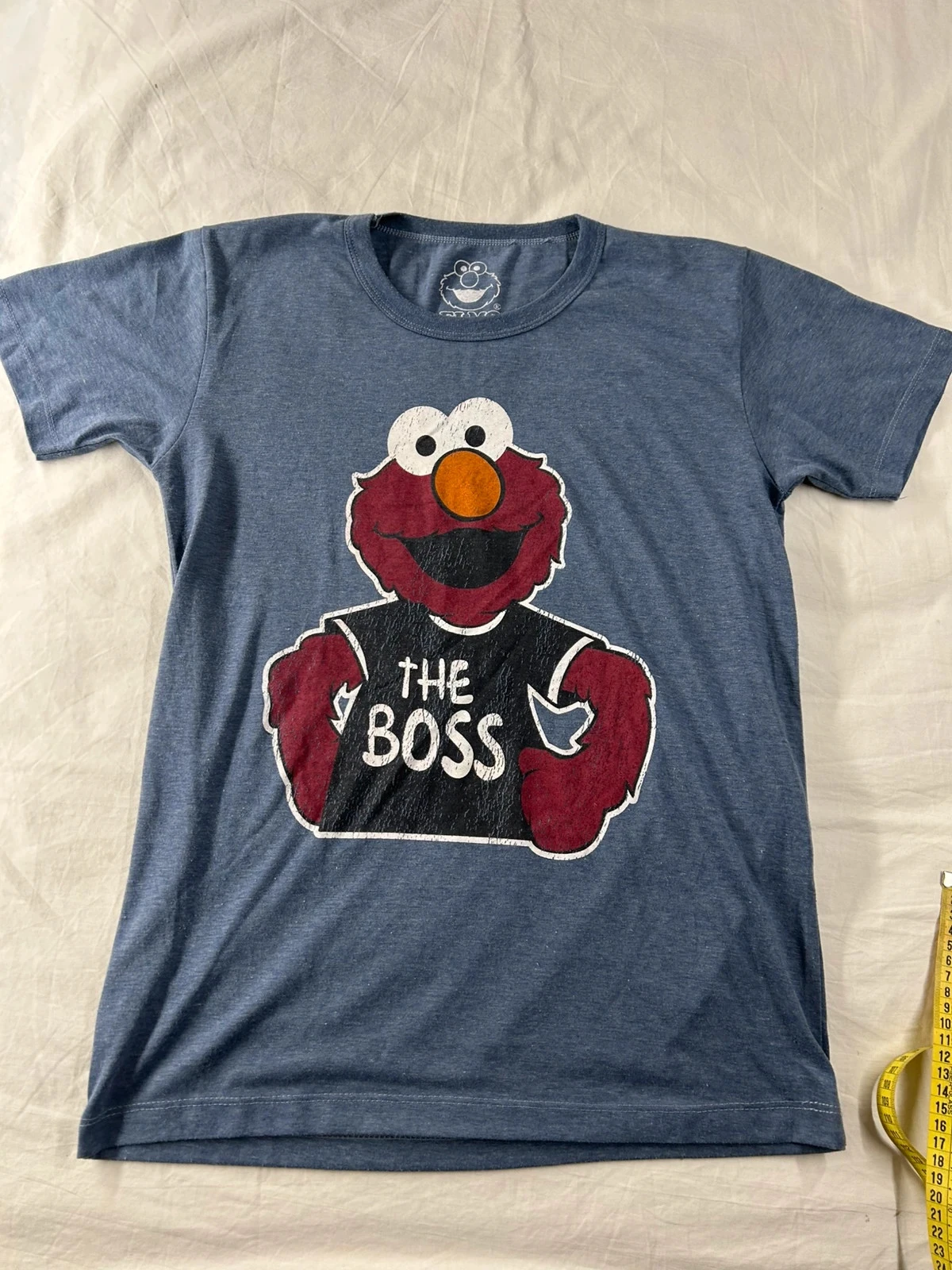 T-shirt bleu imprimé the boss elmo taille M